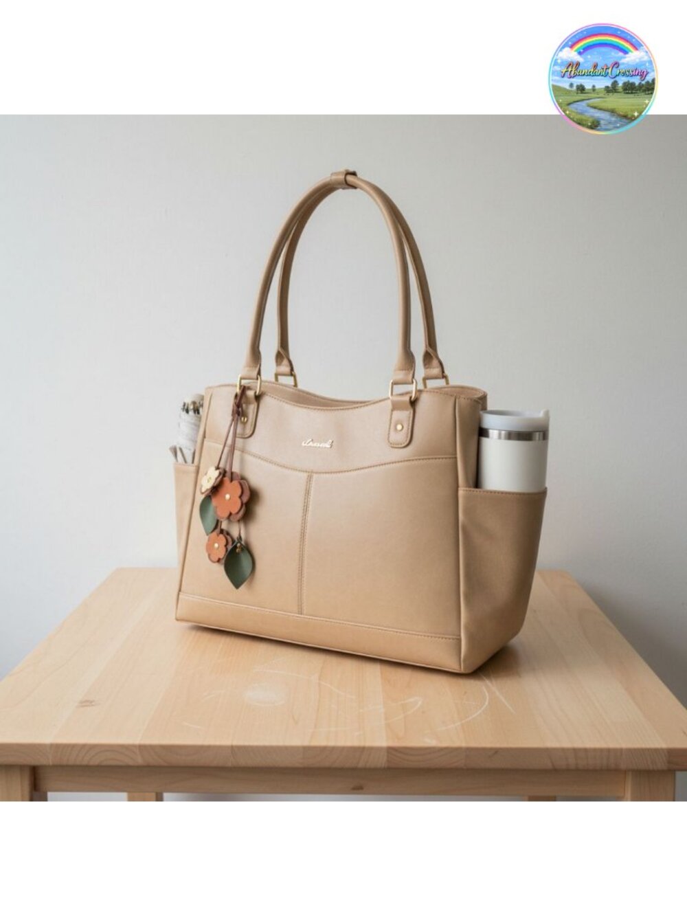 Vintage Laptop Bag Faux Leather Work Tote Messenger Shoulder Bag